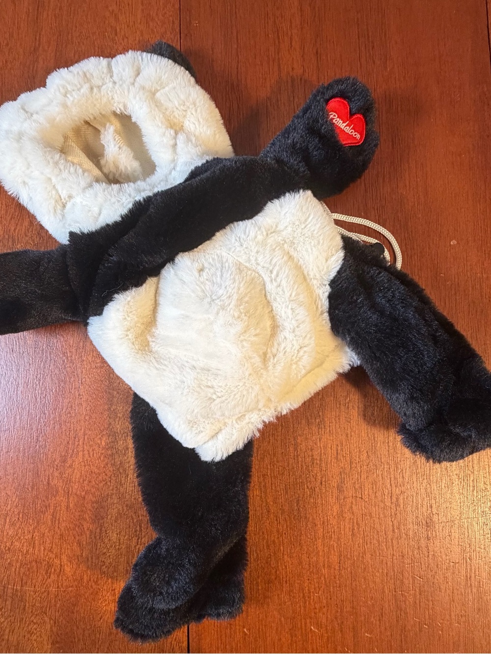 Plush Panda Clip-On - Black and Cream